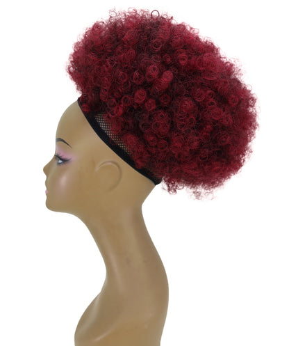 LUXLUXE Pony Afro Kinky Curly Medium and Large Hair Extension – Rounded Style Hairpiece Retro Inspired