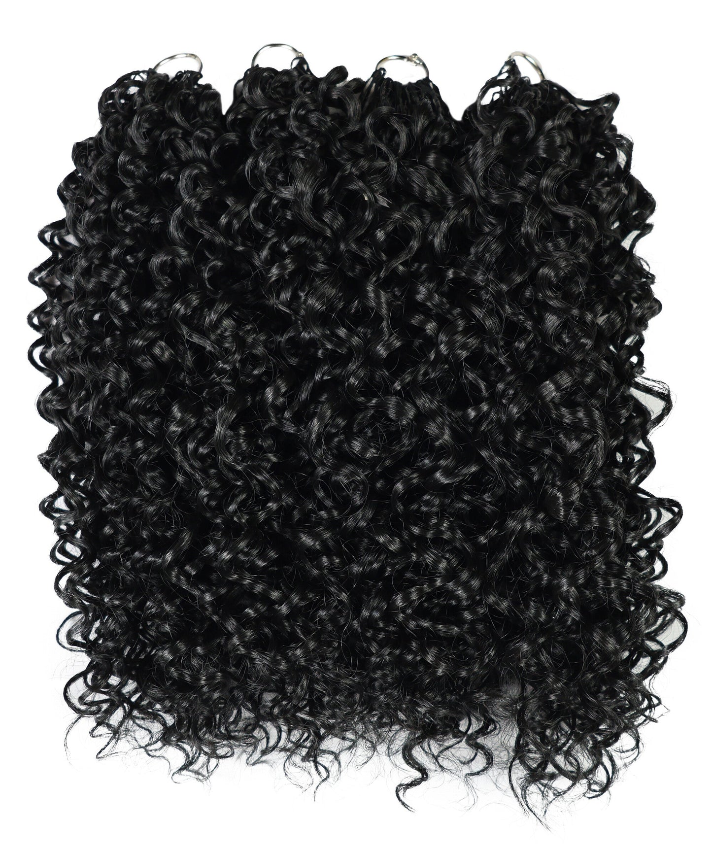 Luxluxe Jerry Curl 18 Inch Pre-Separated Synthetic Feather 110g Crochet Hair Extensions with 100 Strands for Women