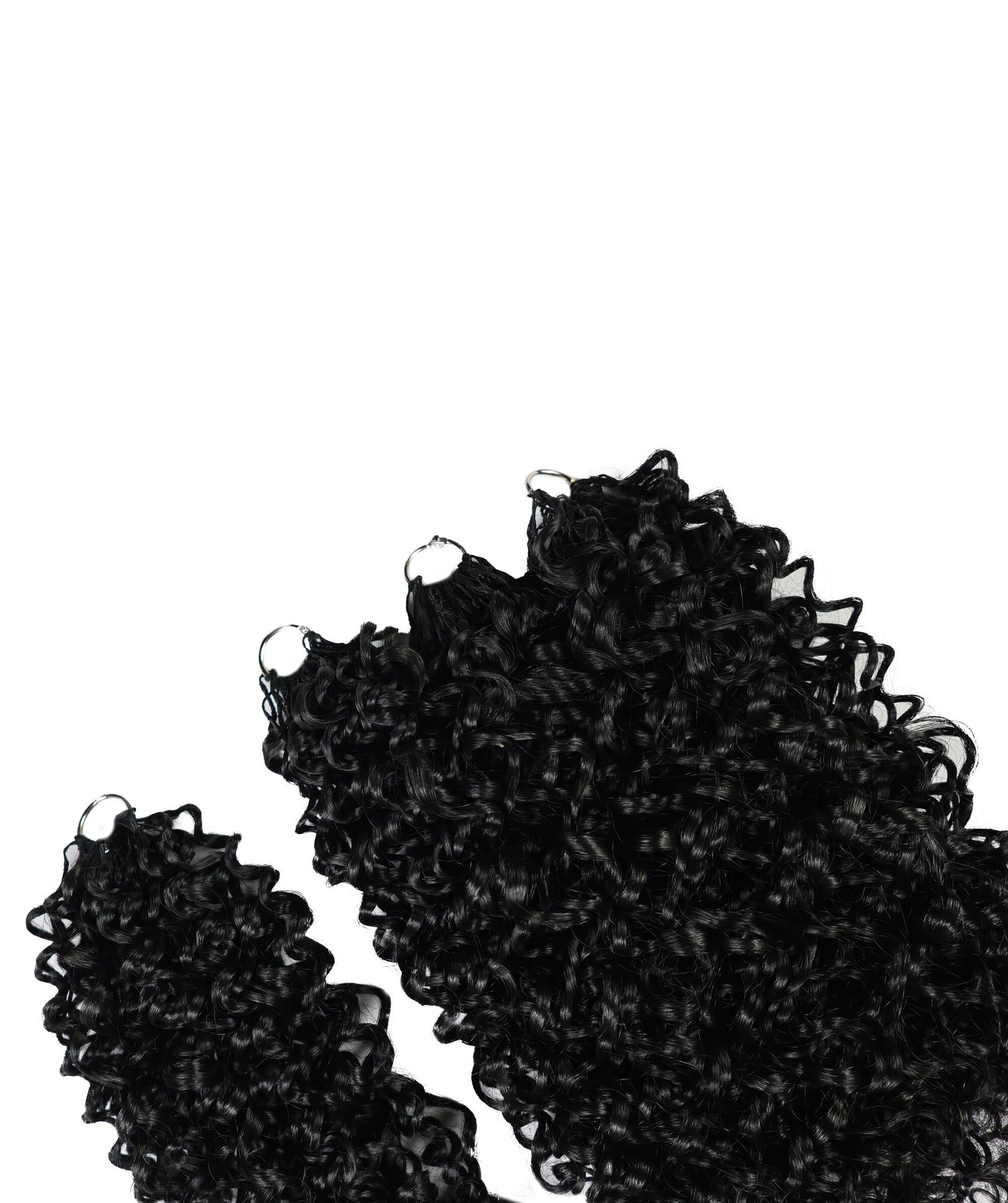 Luxluxe Jerry Curl 18 Inch Pre-Separated Synthetic Feather 110g Crochet Hair Extensions with 100 Strands for Women
