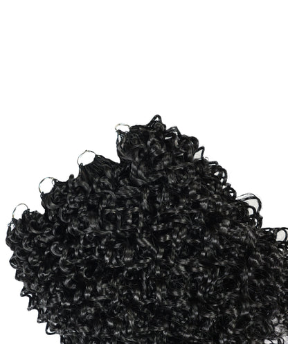 Luxluxe Jerry Curl 18 Inch Pre-Separated Synthetic Feather 110g Crochet Hair Extensions with 100 Strands for Women