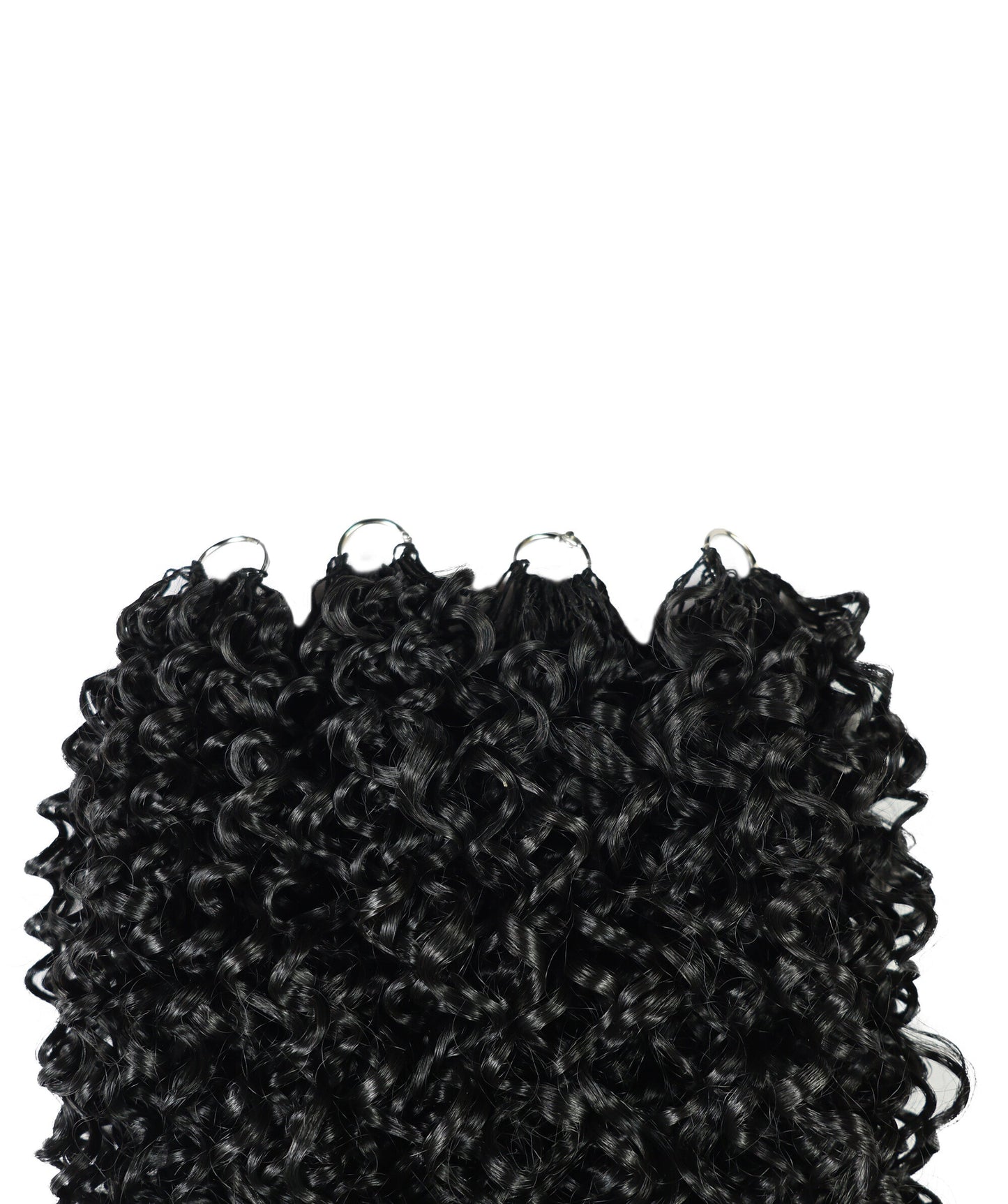 Luxluxe Jerry Curl 18 Inch Pre-Separated Synthetic Feather 110g Crochet Hair Extensions with 100 Strands for Women