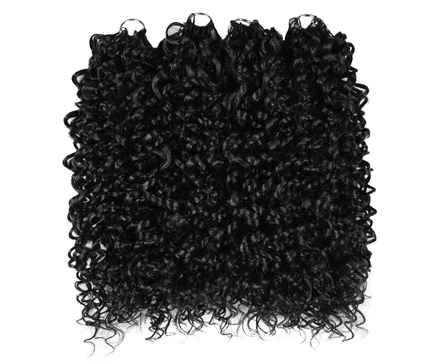 Luxluxe Jerry Curl 18 Inch Pre-Separated Synthetic Feather 110g Crochet Hair Extensions with 100 Strands for Women