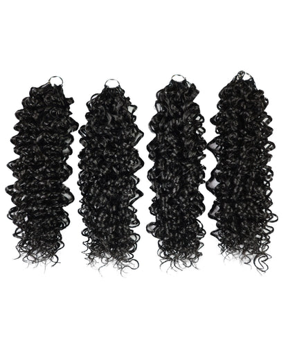 Luxluxe Jerry Curl 18 Inch Pre-Separated Synthetic Feather 110g Crochet Hair Extensions with 100 Strands for Women
