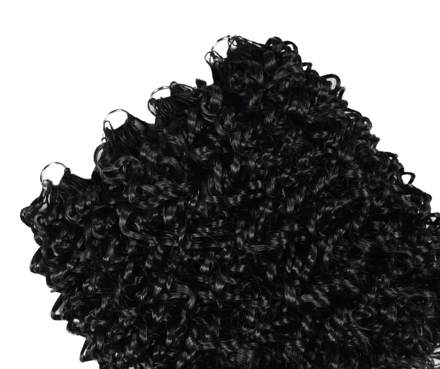 Luxluxe Jerry Curl 18 Inch Pre-Separated Synthetic Feather 110g Crochet Hair Extensions with 100 Strands for Women