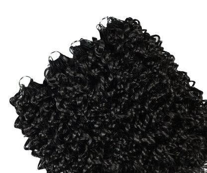 Luxluxe Jerry Curl 18 Inch Pre-Separated Synthetic Feather 110g Crochet Hair Extensions with 100 Strands for Women