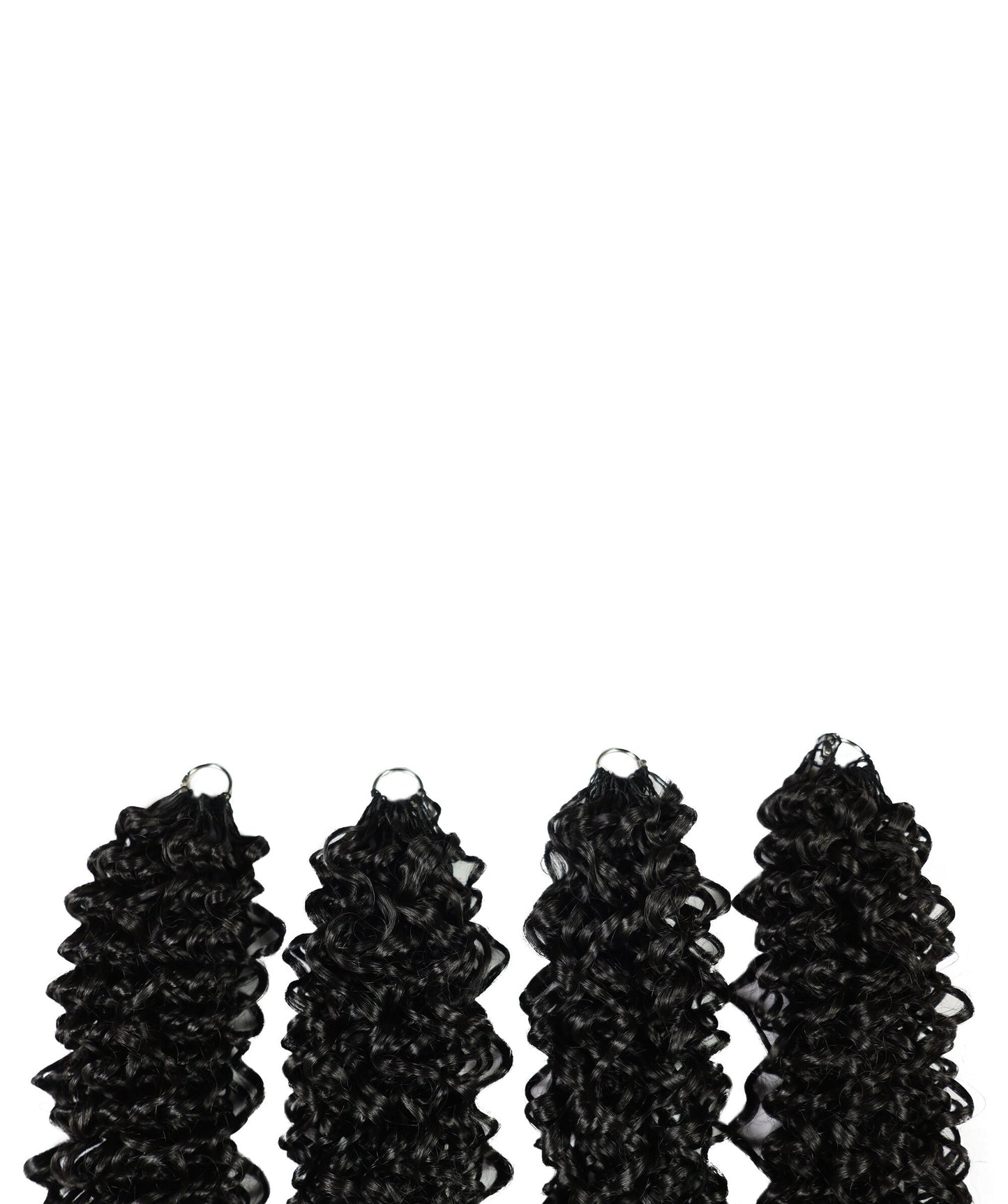 Luxluxe Jerry Curl 18 Inch Pre-Separated Synthetic Feather 110g Crochet Hair Extensions with 100 Strands for Women