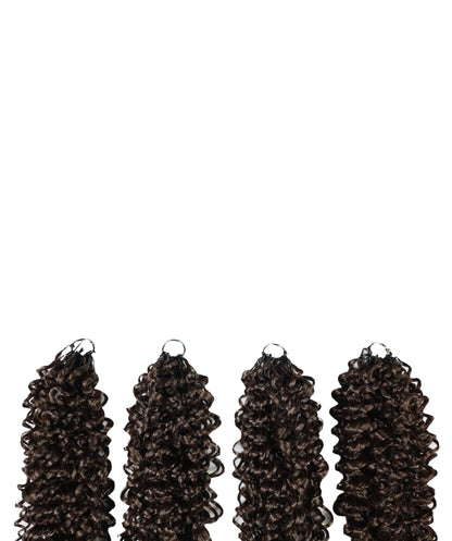 Luxluxe Jerry Curl 18 Inch Pre-Separated Synthetic Feather 110g Crochet Hair Extensions with 100 Strands for Women