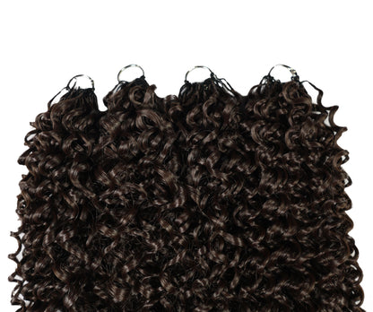 Luxluxe Jerry Curl 18 Inch Pre-Separated Synthetic Feather 110g Crochet Hair Extensions with 100 Strands for Women