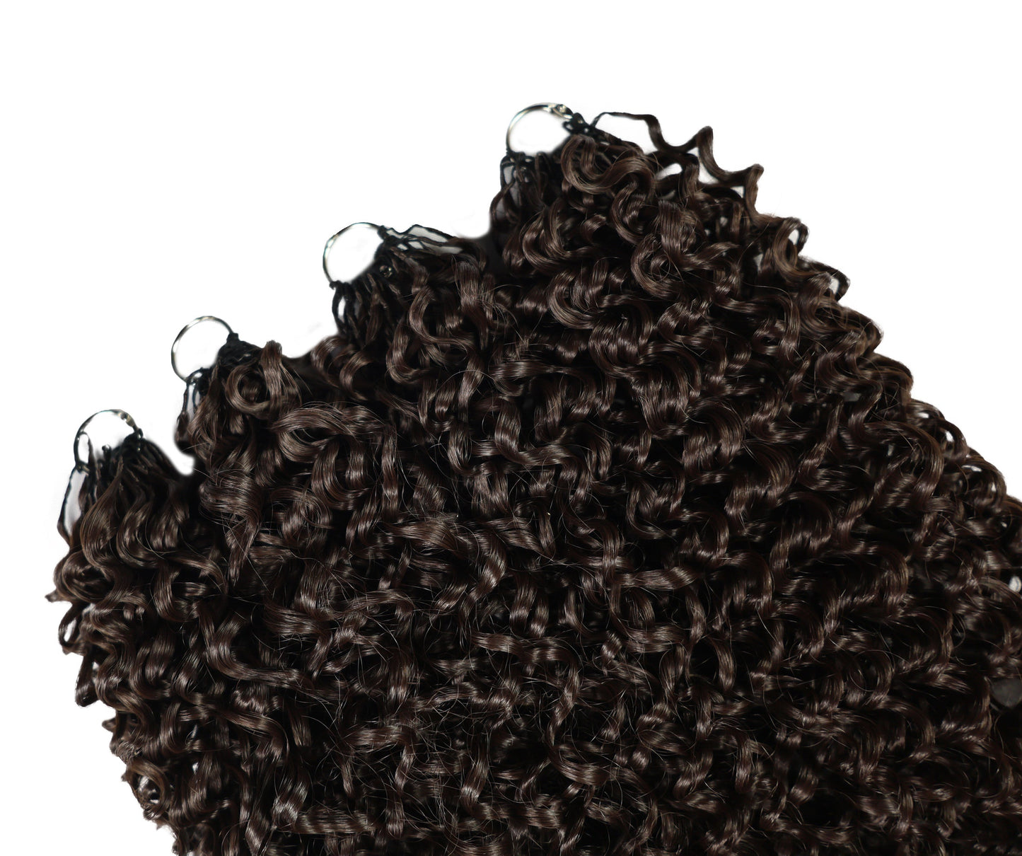 Luxluxe Jerry Curl 18 Inch Pre-Separated Synthetic Feather 110g Crochet Hair Extensions with 100 Strands for Women