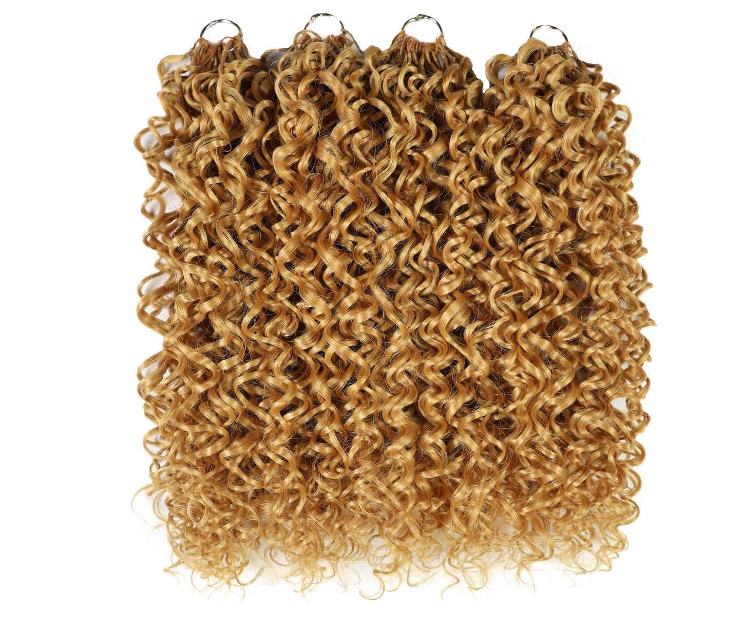 Luxluxe Jerry Curl 18 Inch Pre-Separated Synthetic Feather 110g Crochet Hair Extensions with 100 Strands for Women