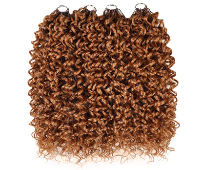 Luxluxe Jerry Curl 18 Inch Pre-Separated Synthetic Feather 110g Crochet Hair Extensions with 100 Strands for Women