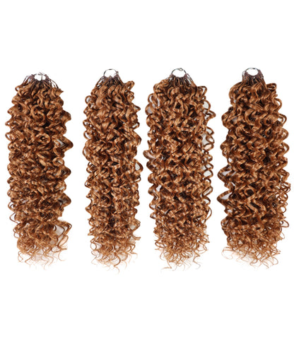 Luxluxe Jerry Curl 18 Inch Pre-Separated Synthetic Feather 110g Crochet Hair Extensions with 100 Strands for Women