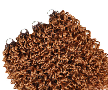 Luxluxe Jerry Curl 18 Inch Pre-Separated Synthetic Feather 110g Crochet Hair Extensions with 100 Strands for Women