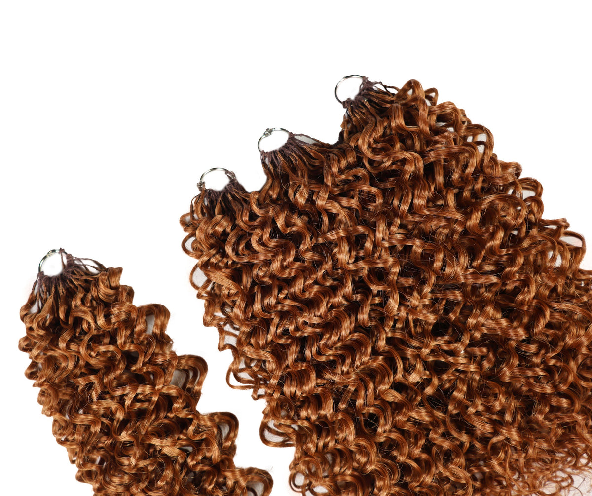 Luxluxe Jerry Curl 18 Inch Pre-Separated Synthetic Feather 110g Crochet Hair Extensions with 100 Strands for Women