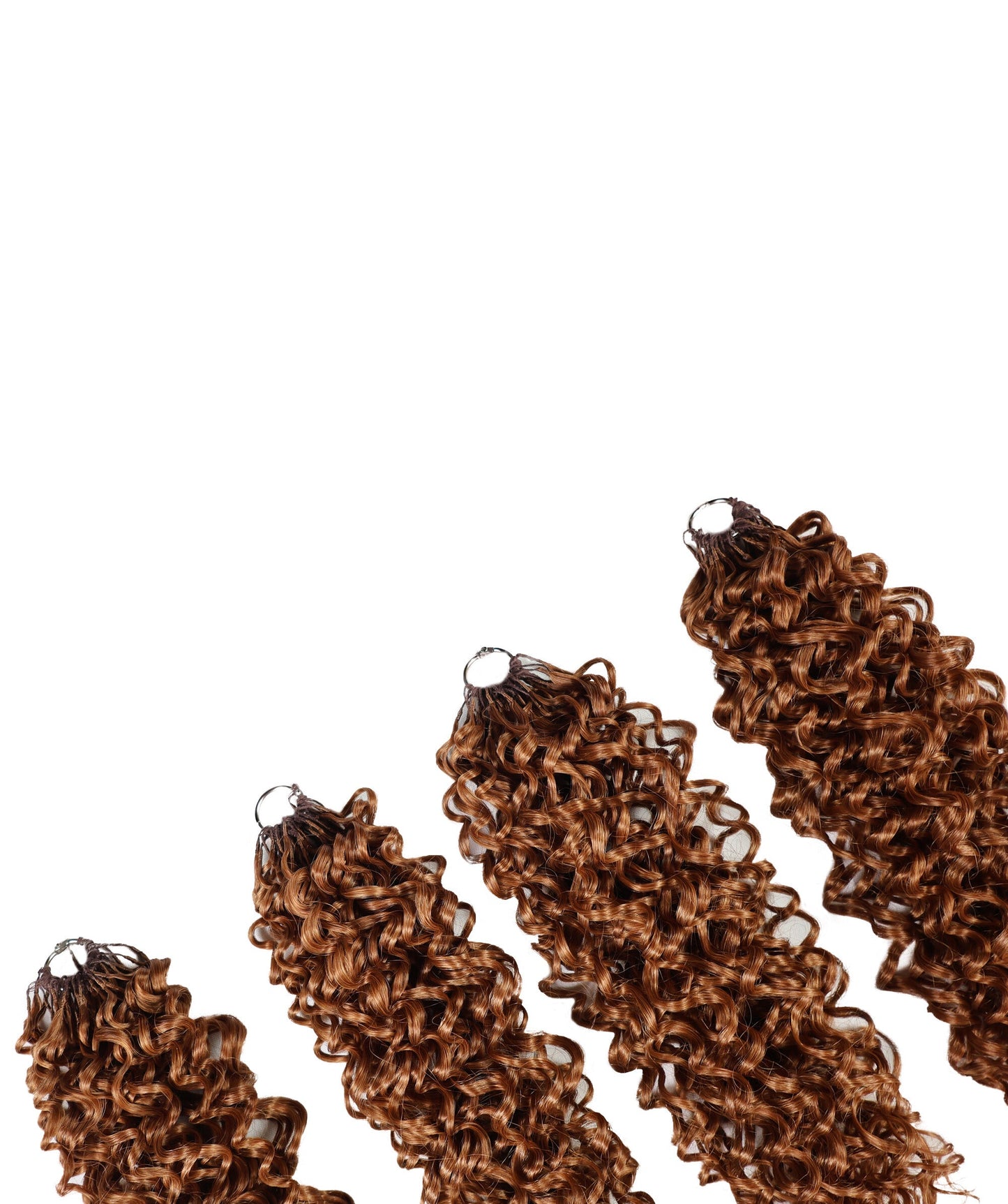 Luxluxe Jerry Curl 18 Inch Pre-Separated Synthetic Feather 110g Crochet Hair Extensions with 100 Strands for Women
