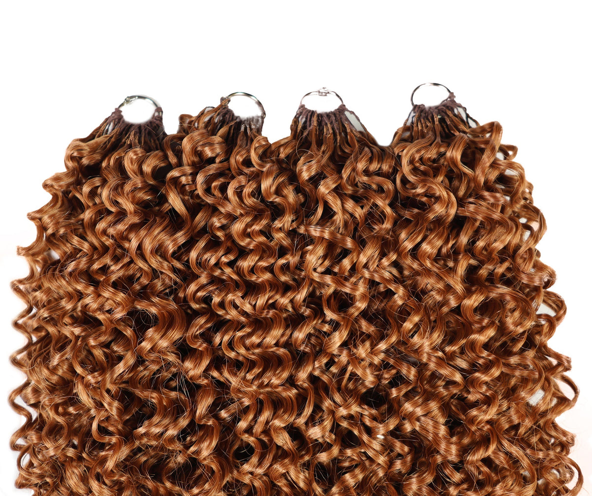 Luxluxe Jerry Curl 18 Inch Pre-Separated Synthetic Feather 110g Crochet Hair Extensions with 100 Strands for Women
