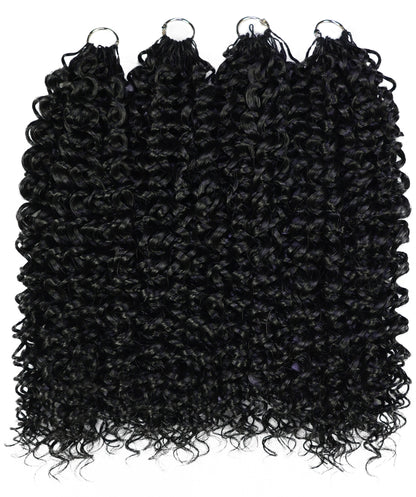 Luxluxe Bohemian 18" Pre-Separated Synthetic Feather 110g Crochet Hair Extensions with 100 Strands for Women