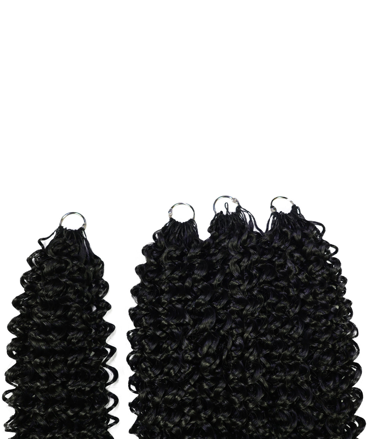 Luxluxe Bohemian 18" Pre-Separated Synthetic Feather 110g Crochet Hair Extensions with 100 Strands for Women