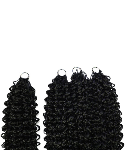 Luxluxe Bohemian 18" Pre-Separated Synthetic Feather 110g Crochet Hair Extensions with 100 Strands for Women