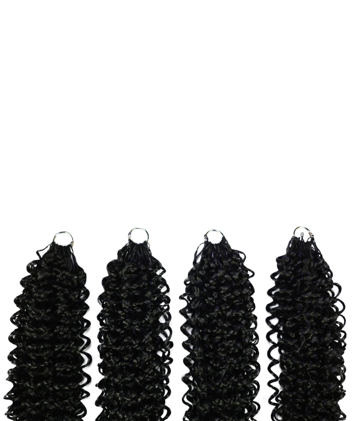 Luxluxe Bohemian 18" Pre-Separated Synthetic Feather 110g Crochet Hair Extensions with 100 Strands for Women