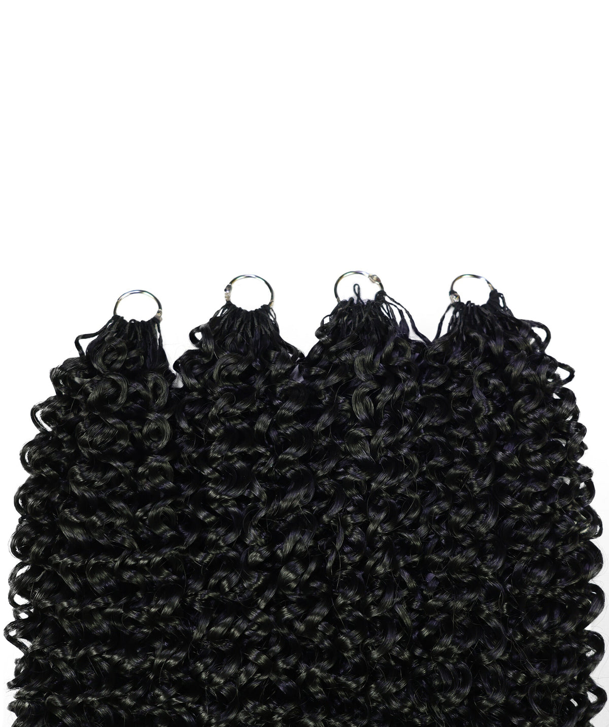 Luxluxe Bohemian 18" Pre-Separated Synthetic Feather 110g Crochet Hair Extensions with 100 Strands for Women