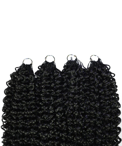 Luxluxe Bohemian 18" Pre-Separated Synthetic Feather 110g Crochet Hair Extensions with 100 Strands for Women