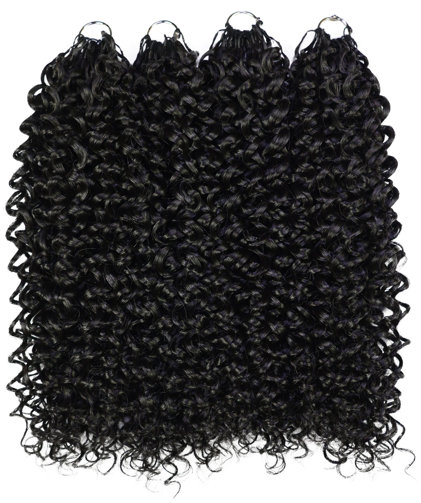 Luxluxe Bohemian 18" Pre-Separated Synthetic Feather 110g Crochet Hair Extensions with 100 Strands for Women