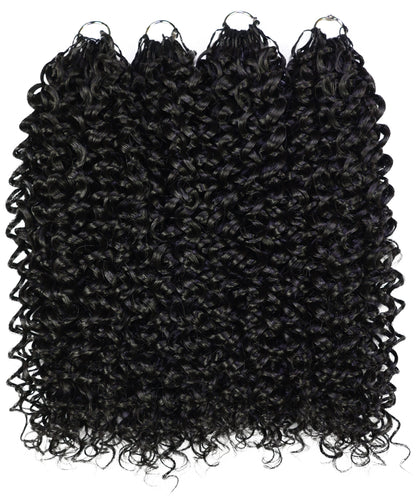 Luxluxe Bohemian 18" Pre-Separated Synthetic Feather 110g Crochet Hair Extensions with 100 Strands for Women