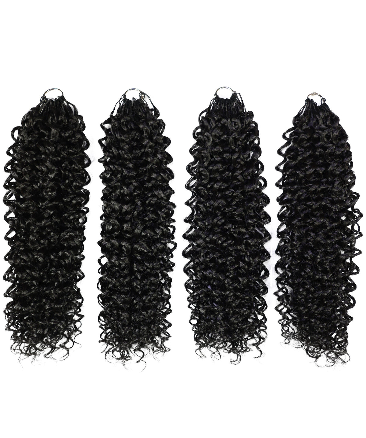 Luxluxe Bohemian 18" Pre-Separated Synthetic Feather 110g Crochet Hair Extensions with 100 Strands for Women