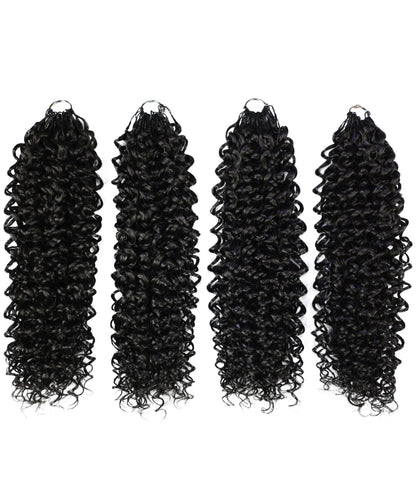 Luxluxe Bohemian 18" Pre-Separated Synthetic Feather 110g Crochet Hair Extensions with 100 Strands for Women