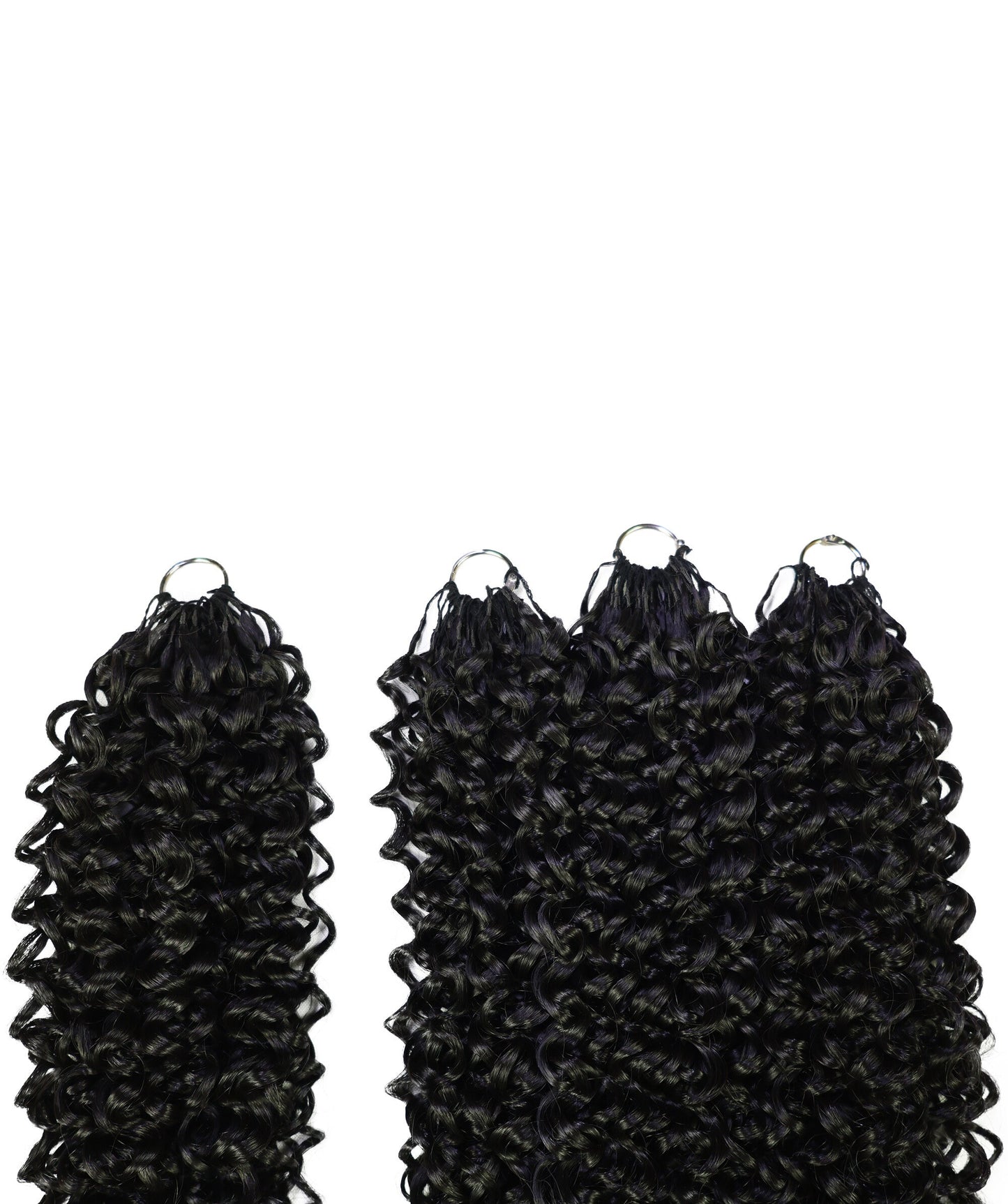 Luxluxe Bohemian 18" Pre-Separated Synthetic Feather 110g Crochet Hair Extensions with 100 Strands for Women