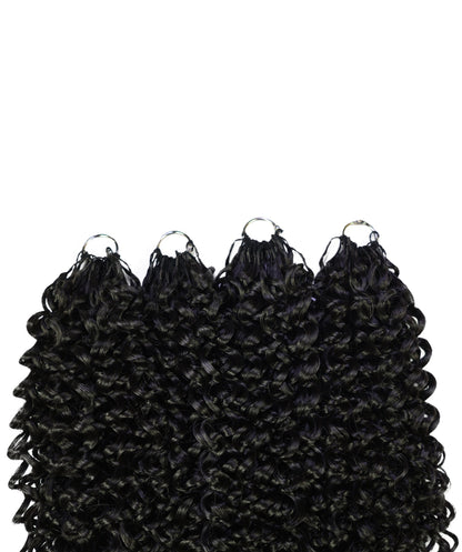 Luxluxe Bohemian 18" Pre-Separated Synthetic Feather 110g Crochet Hair Extensions with 100 Strands for Women