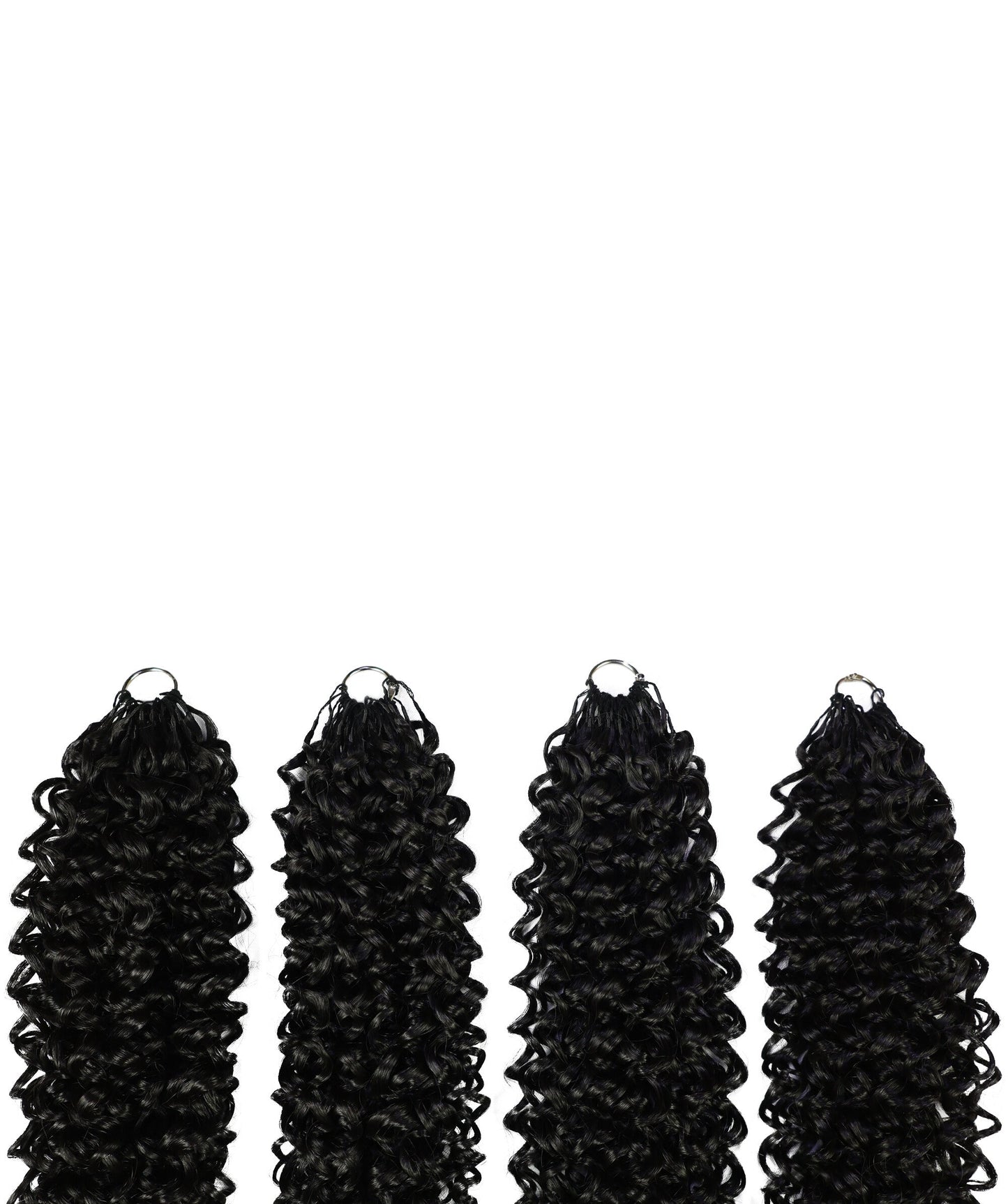 Luxluxe Bohemian 18" Pre-Separated Synthetic Feather 110g Crochet Hair Extensions with 100 Strands for Women