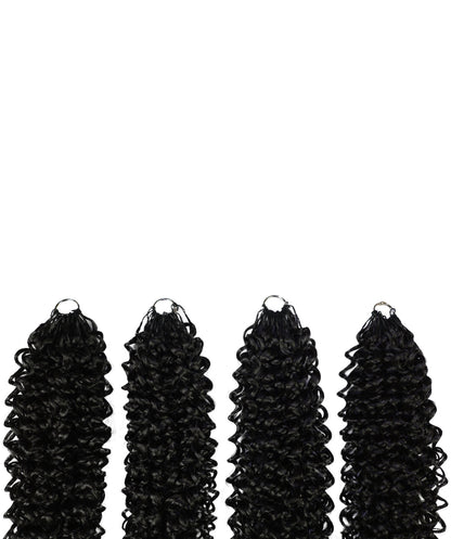 Luxluxe Bohemian 18" Pre-Separated Synthetic Feather 110g Crochet Hair Extensions with 100 Strands for Women