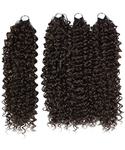 Luxluxe Bohemian 18" Pre-Separated Synthetic Feather 110g Crochet Hair Extensions with 100 Strands for Women