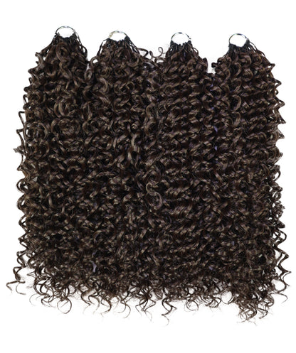 Luxluxe Bohemian 18" Pre-Separated Synthetic Feather 110g Crochet Hair Extensions with 100 Strands for Women
