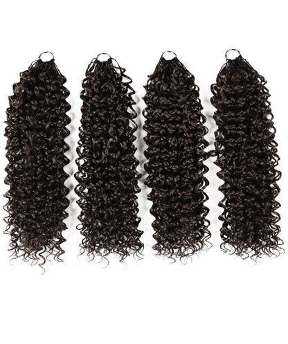 Luxluxe Bohemian 18" Pre-Separated Synthetic Feather 110g Crochet Hair Extensions with 100 Strands for Women