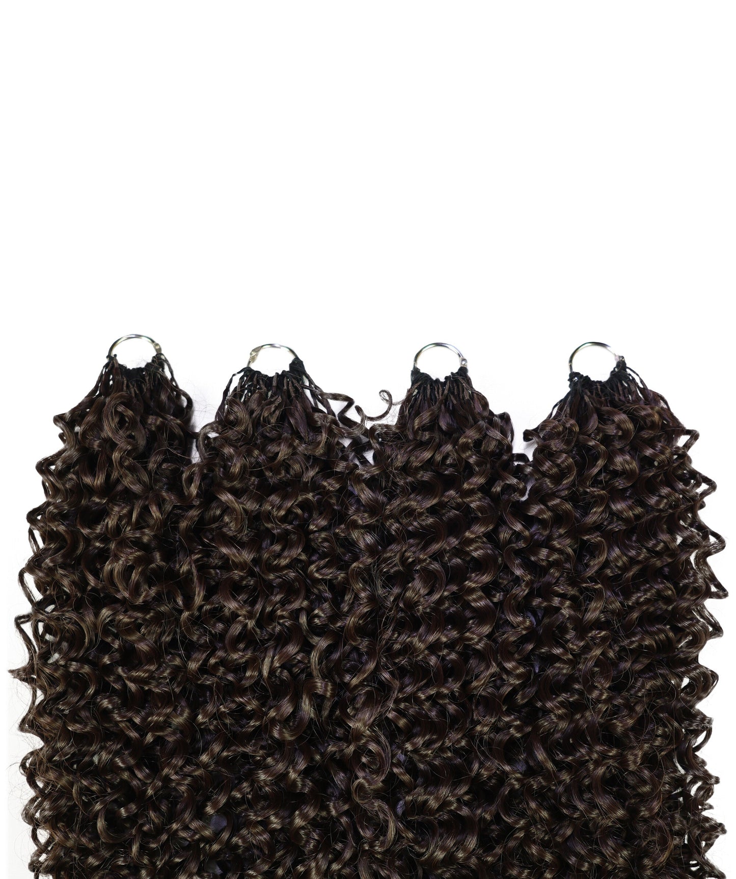 Luxluxe Bohemian 18" Pre-Separated Synthetic Feather 110g Crochet Hair Extensions with 100 Strands for Women