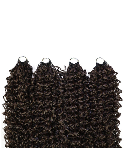 Luxluxe Bohemian 18" Pre-Separated Synthetic Feather 110g Crochet Hair Extensions with 100 Strands for Women