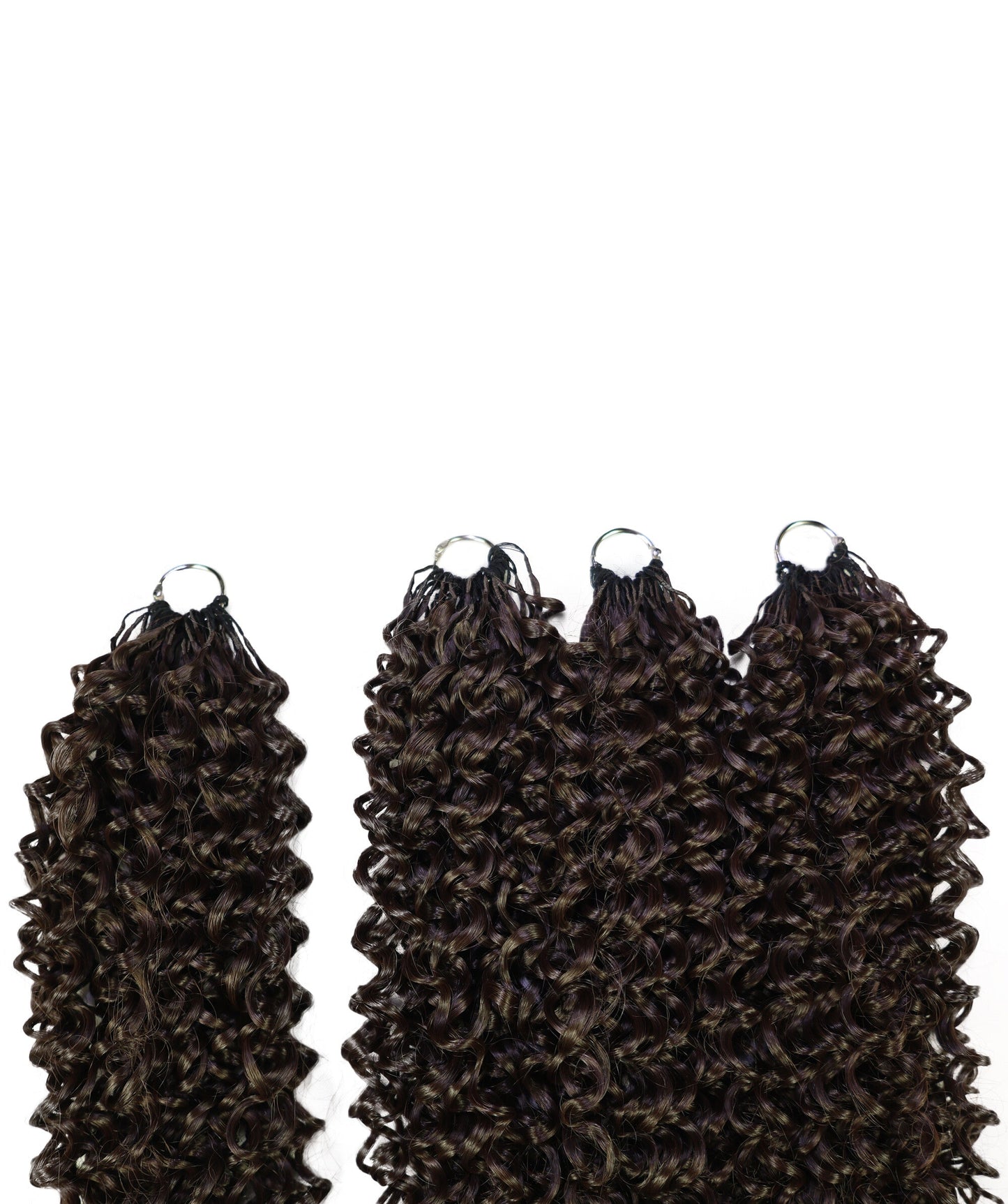 Luxluxe Bohemian 18" Pre-Separated Synthetic Feather 110g Crochet Hair Extensions with 100 Strands for Women
