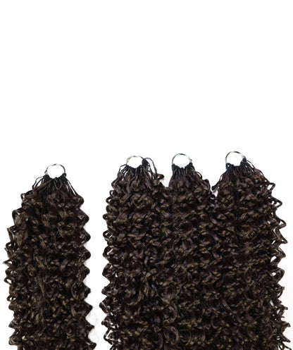 Luxluxe Bohemian 18" Pre-Separated Synthetic Feather 110g Crochet Hair Extensions with 100 Strands for Women