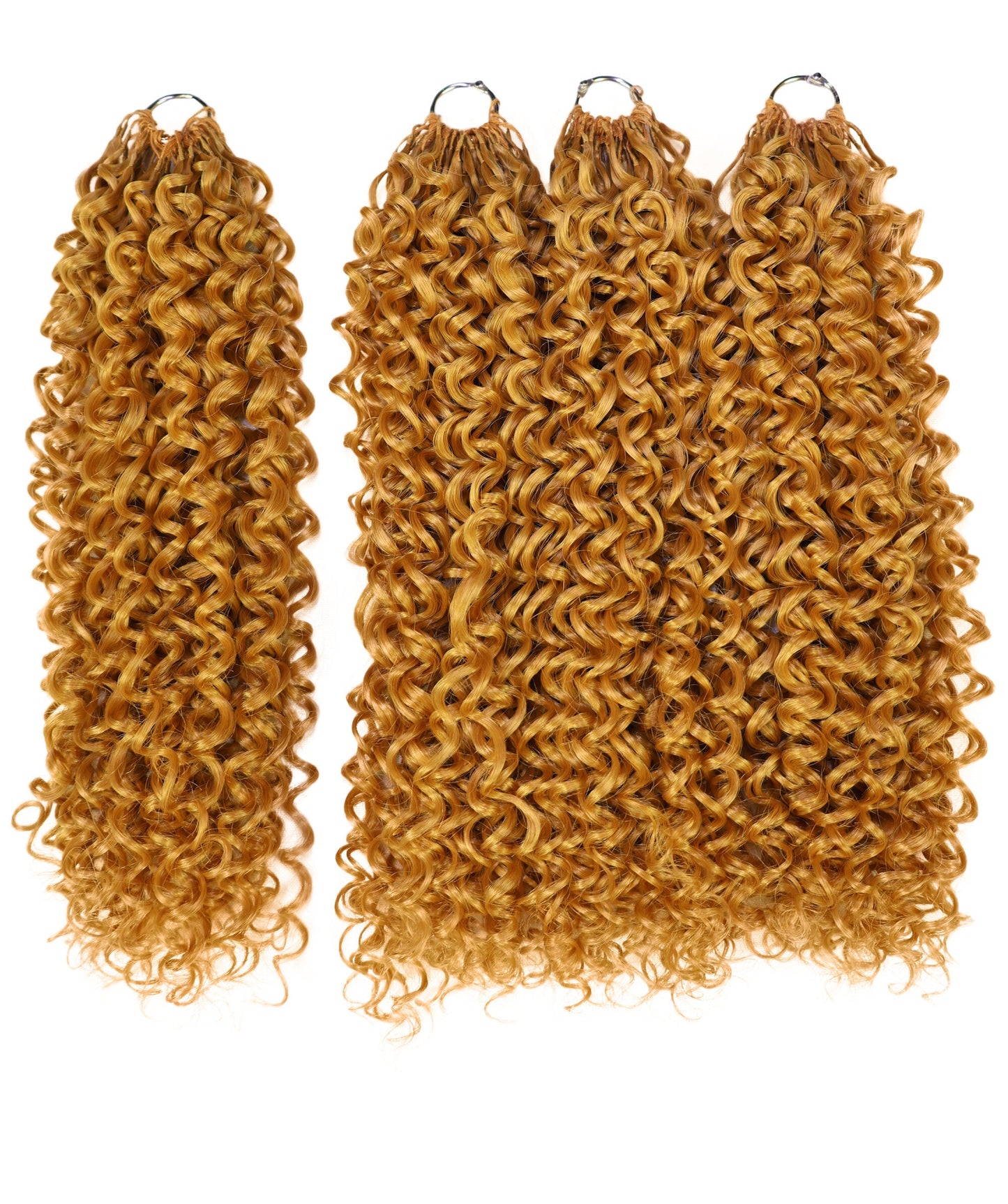 Luxluxe Bohemian 18" Pre-Separated Synthetic Feather 110g Crochet Hair Extensions with 100 Strands for Women