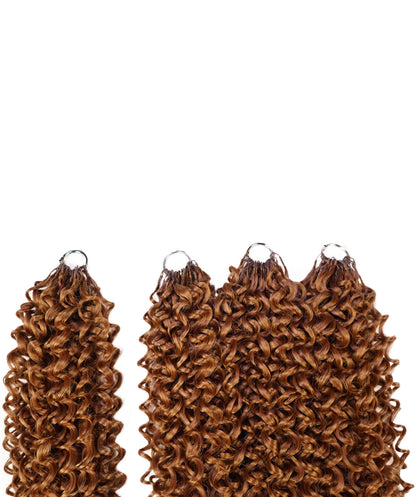 Luxluxe Bohemian 18" Pre-Separated Synthetic Feather 110g Crochet Hair Extensions with 100 Strands for Women