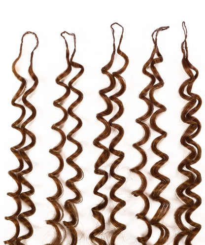 Luxluxe Bohemian 18" Pre-Separated Synthetic Feather 110g Crochet Hair Extensions with 100 Strands for Women