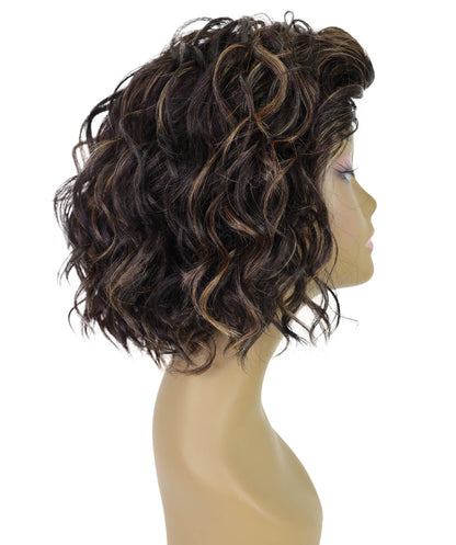 Esela Shoulder-Length Soft Flowing Waves with Natural Volume Human Hair Blend Wig