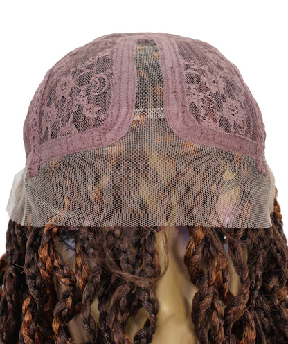 Denessa Women's Elegant Medile Part Short Micro Braided Wig