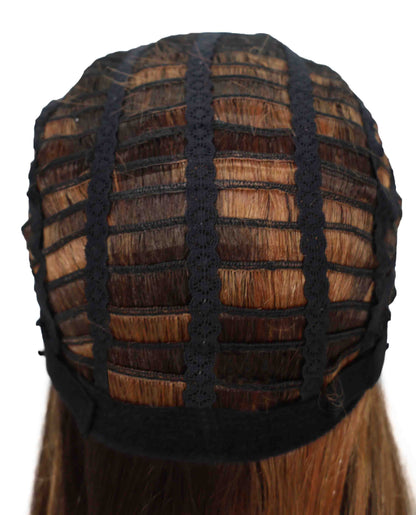 Shelia Mid-Length Human Hair Blend 10 Inch Full Wig Fun & Edgy Shag  with Razor-Finished Bob