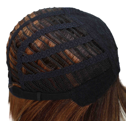 Shelia Mid-Length Human Hair Blend 10 Inch Full Wig Fun & Edgy Shag  with Razor-Finished Bob