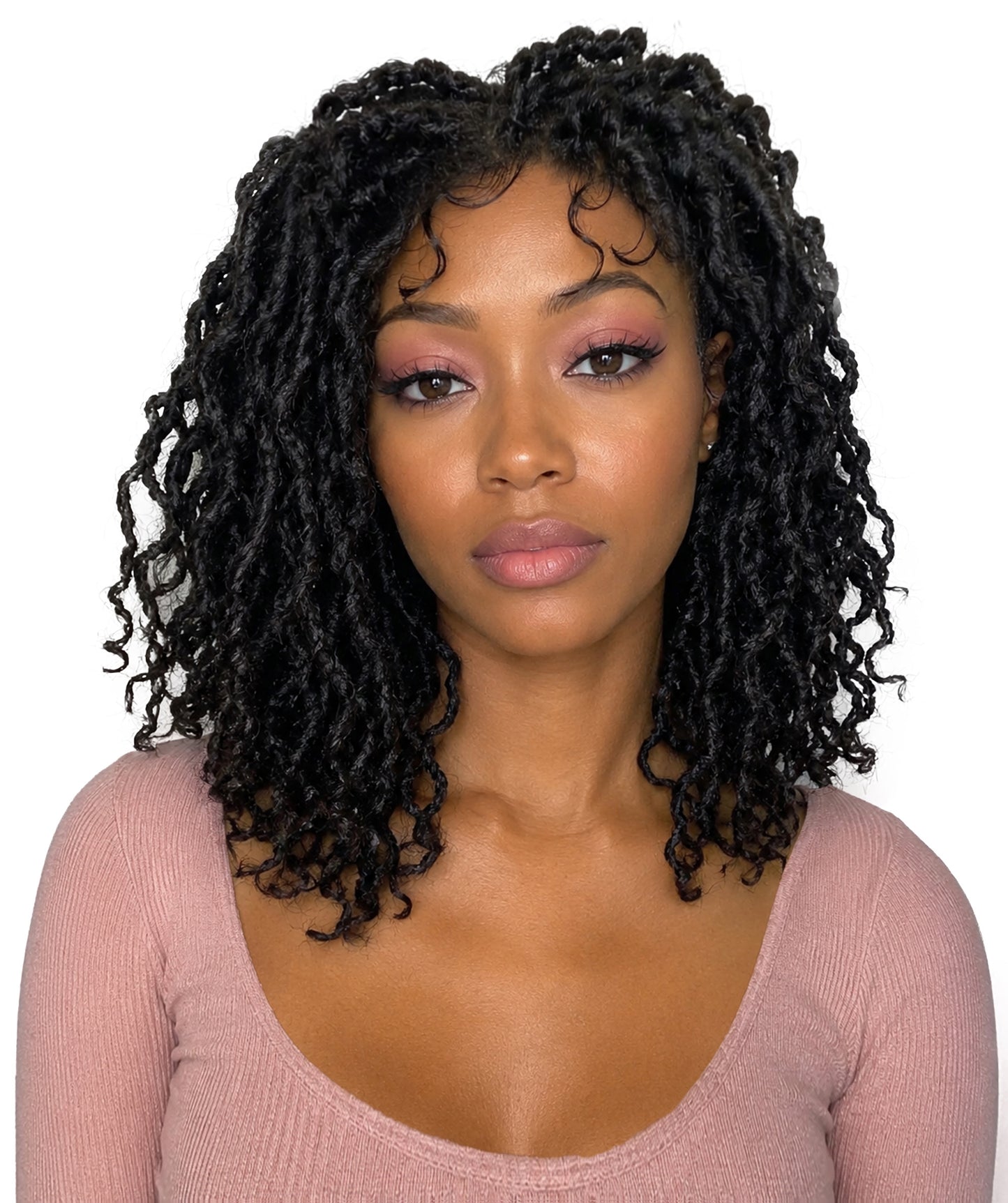 Denessa Women's Elegant Medile Part Short Micro Braided Wig