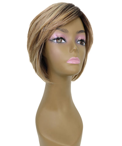 Kettcia Sleek Layered Cut with Face-Framing Style Straight Short Bob Wig